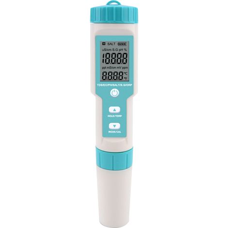 Analizzatore d'acqua 7 in 1 (pH/TDS/EC/ORP/SG/Salinità/Temperatura) con elettrodi sostituibili C-600