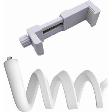 Support de Caméra - Bras Flexible en Alliage d'Aluminium - Pour Moniteur de Bébé - Compatible Vis 1/4 Pouces - Blanc - 1 Pièce