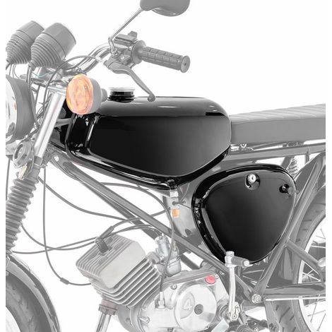 Benzintank für Simson S51 / S50 / S70 mit schwarzem Seitendeckel
