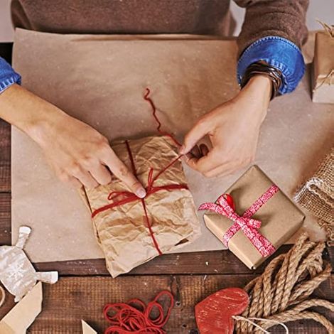 Papier de soie kraft TUPARKA, 100 feuilles, 35,5 x 51 cm, brun, pour emballage cadeau mariage, anniversaire, loisirs créatifs et décoration (1/3)