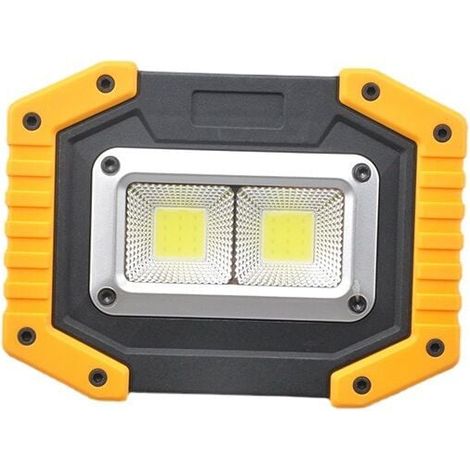 Foco LED recargable de 10 W para obras de construcción, portátil, USB, para camping, garajes y talleres (14,5 x 9,55 cm) (1/2)