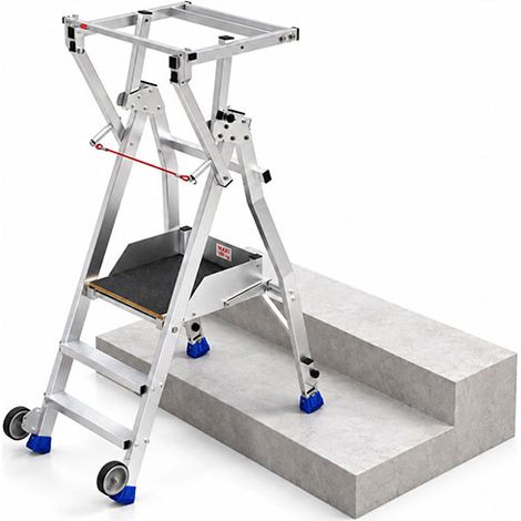 Mobile Podestleiter 3 Stufen - Maximale Arbeitshöhe 2.75m - PIRL3-RSO (1/4)