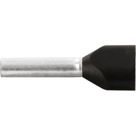 Vogt Verbindungstechnik 470408D Capocorda doppio 1.50 mm² Parzialmente isolato Nero 100 pz. (1/4)