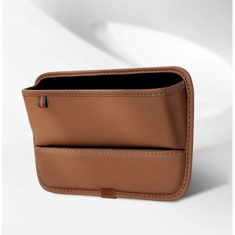 (Universel - D) Combleur d'espace entre le siège avant et le siège auto - Accessoires intérieurs de voiture - Boîte de rangement portable avec porte-gobelet - Cuir PU - Combleur d'espace latéral de co (1/5)