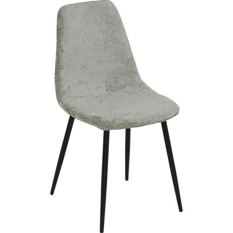 Chaise tissu chenille Tyka kaki Atmosphera (1/4)