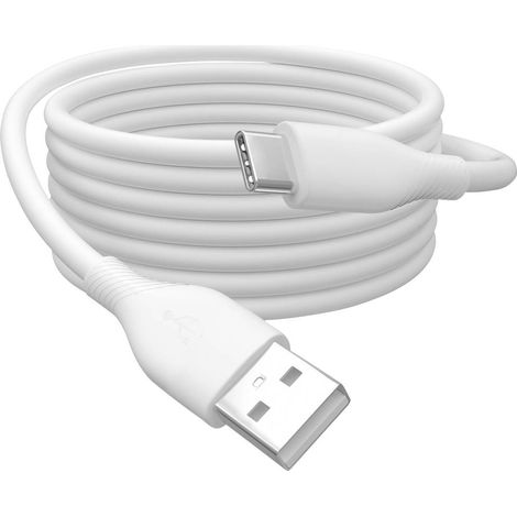 Digitus Câble USB USB 2.0 USB-A mâle, USB-C® mâle 1.00 m blanc flexible, très flexible, avec USB, silicone, excellente tenue au vieillissement, c Y142883 (1/5)