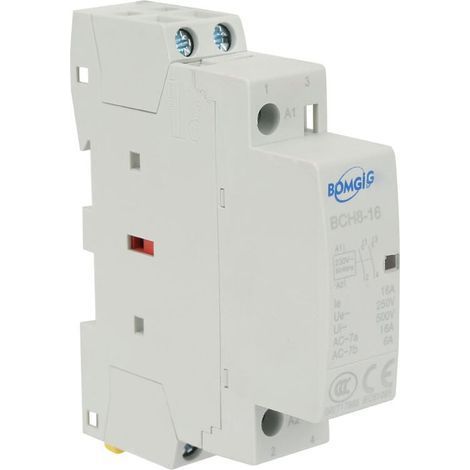 220V / 230V 16A AC Contacteur Domestique 2P 2NO Contacteur Courant Alternatif de Ménage DIN sur Rail 50 / 60HZ Contacteur Alternatif de Ménage (1/5)