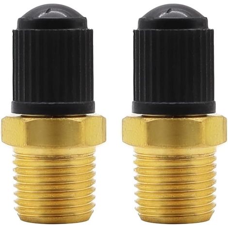 1/8 NPT Cuivre Pur Valve de Réservoir Noyau D'air de Haute Qualité, D'air en laiton Schrader, Laiton Valves De Compresseur Schrader pour Voiture Auto Pneu (2 Pièces)