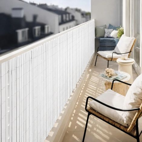 NORTENE Canisse PVC double face blanche 1,5 x 3 m - 19 mm - 30 % recyclé (1/3)