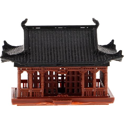 Kleinere Pagoden Gartenstatue Chinesisch Braun Kunststoff 6