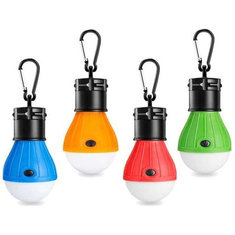 Lampes de camping - Lampes LED - Éclairage de secours - Portables - Idéales pour le camping, l'exploration et la pêche - Lot de 4