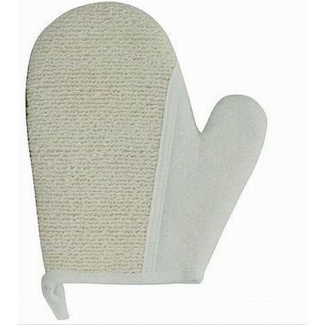 Gant De Bain Douche Exfoliant Soin Du Corps 21 Cm Blanc 79660 (1/2)