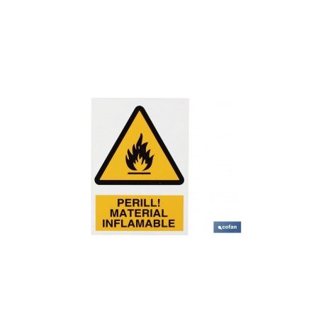 Cartello in polistirolo 297x210 mm - materiale infiammabile, resistente e durevole.