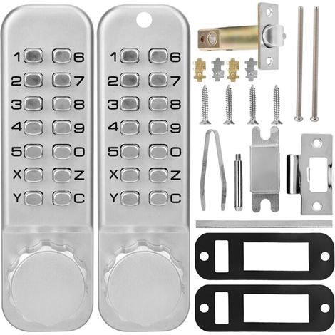 Serrure à code mécanique mini - Sécurité par mot de passe - Verrou numérique compact - Installation facile sur portes intérieures et extérieures (1/4)