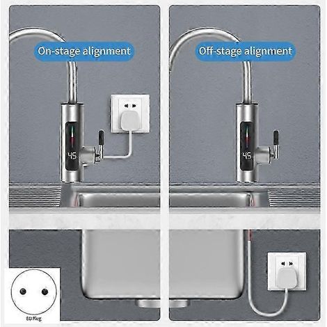 Robinet de chauffe-eau électrique instantané en acier inoxydable pour cuisine, robinet chauffant pour eau froide