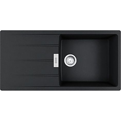 Franke Einbauspüle Centro Flächenbündig CNG 211-100, Fragranit, Onyx, Drehknopfventil Edelstahl (1/2)