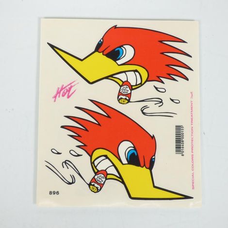 2 autocollant Aufkleber Woody Woodpecker pour moto scooter cyclo (1/3)