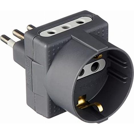 bticino S3610G adattatore per presa di corrente Tipo L IT Antracite (1/4)