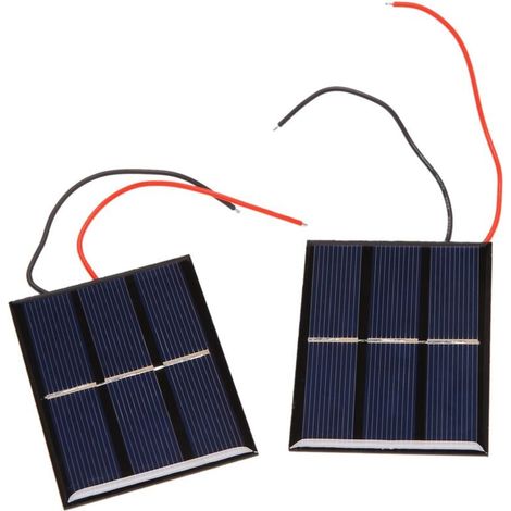 2 celle solari micro-mini da 1,5 V 400 mA 80 x 60 mm per pannelli - Caricabatterie per progetti fai da te (1/4)