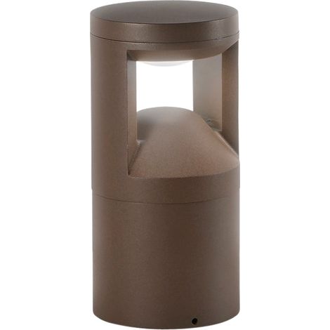 "Paletto LED WAMI in alluminio bronzo 12W a luce calda e naturale 25 cm."