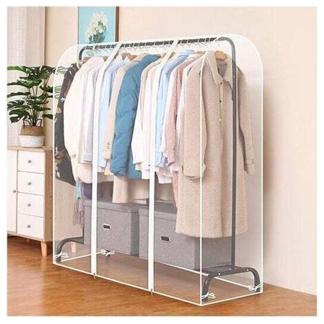 Housses De Vêtements Housse De Protection pour Portant À Vêtements Housse De Protection pour Fenêtre Transparente Cintre Anti-poussière Protecteur pour Chemises Costume Manteau, Penderie Non Inclus (1/5)