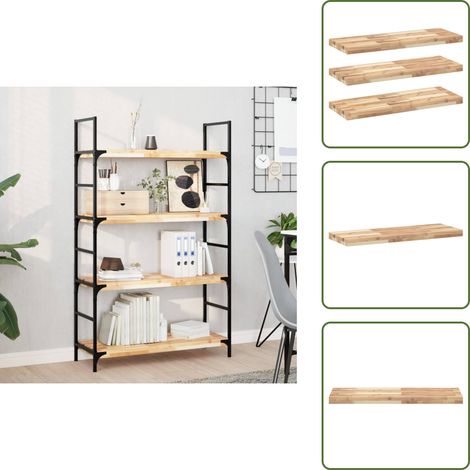 vidaXL Étagères flottantes 3 pcs 100x30x4 cm acacia massif non traité (1/5)