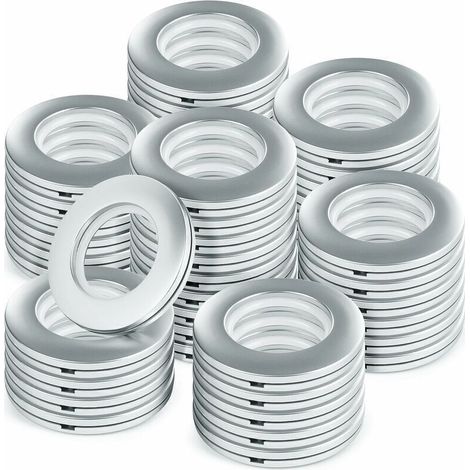 oeillet Anneaux 50 pièces Rideau Oeillets Rond en Plastique Anneaux Clips diamètre intérieur 4.4cm Bricolage fenêtre Rideau Anneaux Rideau de Douche Mat Ruban(7.7x4.4cm) (1/5)