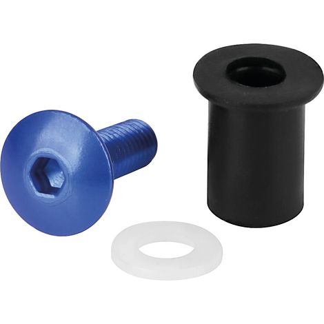 Screen Fit-Kits, kit dadi gommati con viti e rondelle (5 MA) - 10 pz - Blu (1/4)