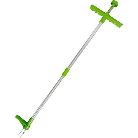 Extractor de raíces de tubo de aluminio, una herramienta de jardinería para aflojar la tierra y desherbar. (1/4)