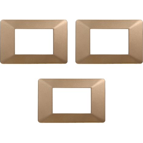 gloca Placche Plastica Compatibili Plana (3 Pezzi Oro, 3 Posti) (1/4)