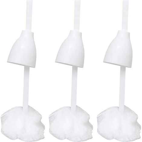 3 brosses WC, blanc, long manche, pour cuvette et entretien WC (1/5)