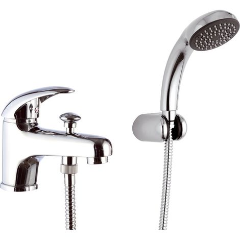 Rubinetto lavabo/vasca con deviatore integrato e kit doccia - serie ten (1/2)