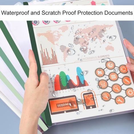 Chemise A4 - Barre Coulissante - PP Transparent - Pour Documents Bureau École Maison - 10 Pièces (1/5)