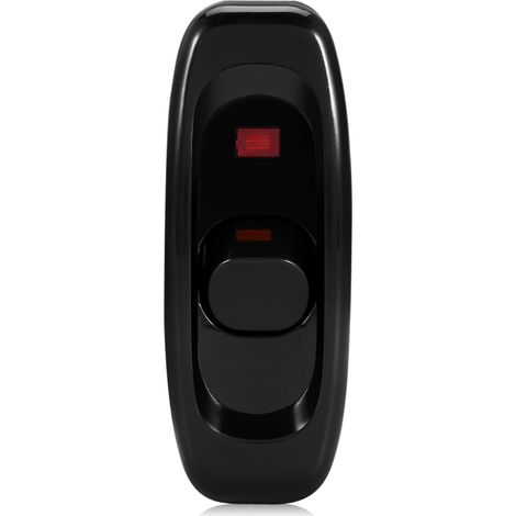 Interrupteurs de Cordons En Ligne, interrupteur lampe de chevet, Interrupteur À Bascule, Intermédiaire ON/OFF, AC 250 V 10 A pour table de bureau, avec indicateur LED (noir) (1/5)