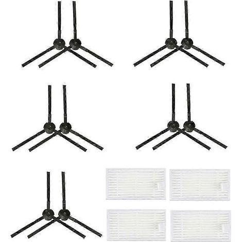Ensemble de 14 brosses latérales et filtres HEPA compatibles avec les aspirateurs V5, X5, Panda, X500, CR120 et X600 - pièces de rechange (1/5)