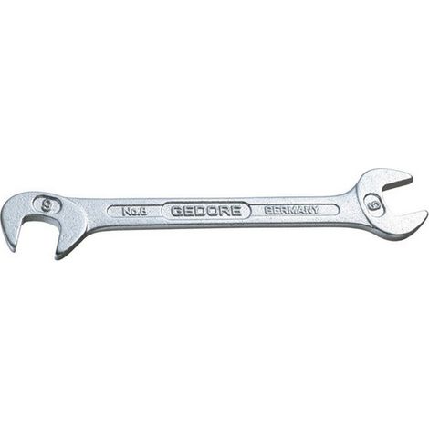 Llave plano doble, pequeño modelo, lado e/planos : 9 mm, Largo 103 mm
