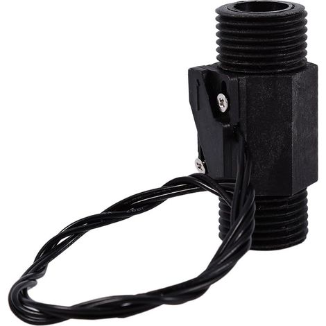 AC 220 V Kolben-Wasserströmungsschalter Vertikal/Horizontal Magnetischer Wassersensor Schwarzer Kunststoff EFS-04P