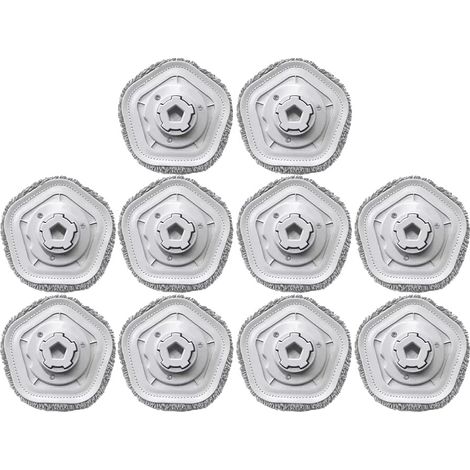 Tampons de nettoyage pour aspirateur robot, matériau en microfibre, entretien facile, 10pcs (1/2)