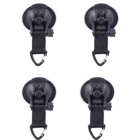 4 Pieces, Heavy Duty Suction Cup Anchor, Black Suction Cup Anchor, Multifunctional Car Suction Cup, for Tents Car Side Camping Tarp Accessory (1/5)