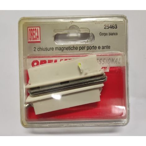 ORECA - CHIUSURA MAGNETICA PER PORTE E ANTE IN PLASTICA BIANCA KG8 56MM P2