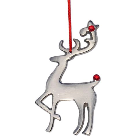 Adorno navideño de reno de metal de aluminio para decoración navideña (1/4)