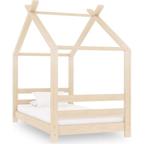 Cadre de lit d'enfant Bois de pin massif 70x140 cm