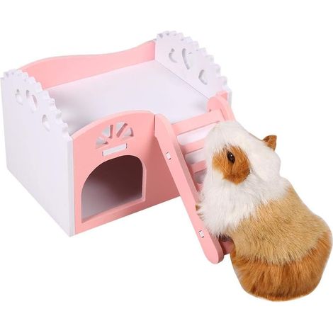 Maisonnette pour hamster, maisonnette résistante pour petits animaux (rose) (1/5)