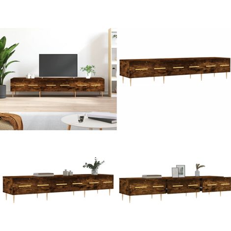TV-Schrank Räuchereiche 150x36x30 cm Holzwerkstoff - TV-Ständer Holz - Holz TV-Schrank (1/5)