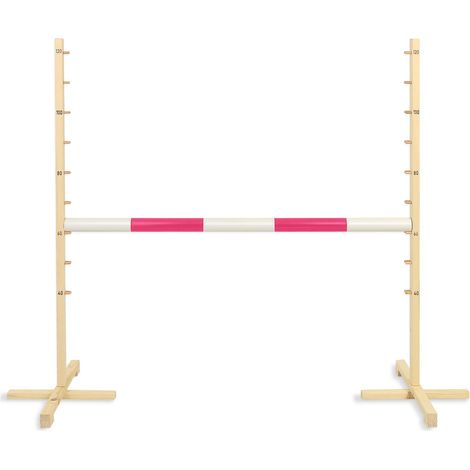 Ostacolo per salto per cavalli Hobby Horse, 120 cm, trave rosa (1/5)
