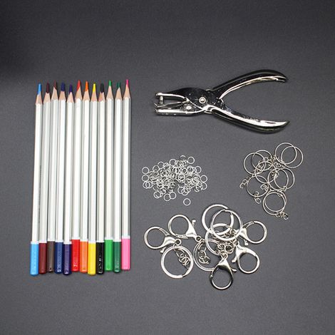 Set mit hitzeschrumpfenden Folien für Buntstifte, einfach anzuwenden, DIY-Heimpackung, Stiftlocher (1/3)
