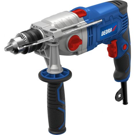 DEDRA - Perceuse à percussion 1100 W : puissance, précision, 13 mm