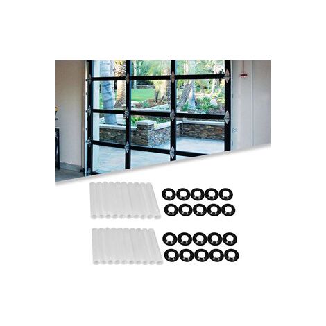 4 jeux de 40 galets silencieux pour porte de garage – Roulettes haute charge – Adaptés aux rails de 80 mm (1/4)