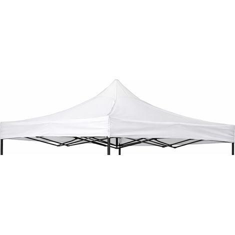 Telo Ricambio Per Gazebo Pieghevole Impermeabile In Tessuto Oxford 800D Resistente Agli Agenti Atmosferici Protezione Da Pioggia Sole UV Copertura Per Giardino Terrazza Fiere Eventi 290x290 cm Bianco (1/3)