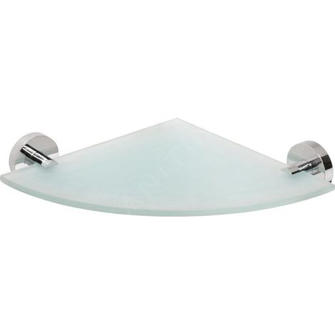 Sapho X-Round - Étagère murale d´angle, verre/chrome XR603 (1/2)